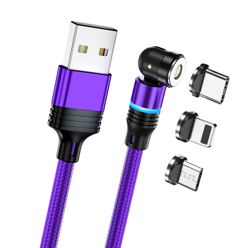 Strong magnetic quick charge 3-in-1 cable charger for mobile phone